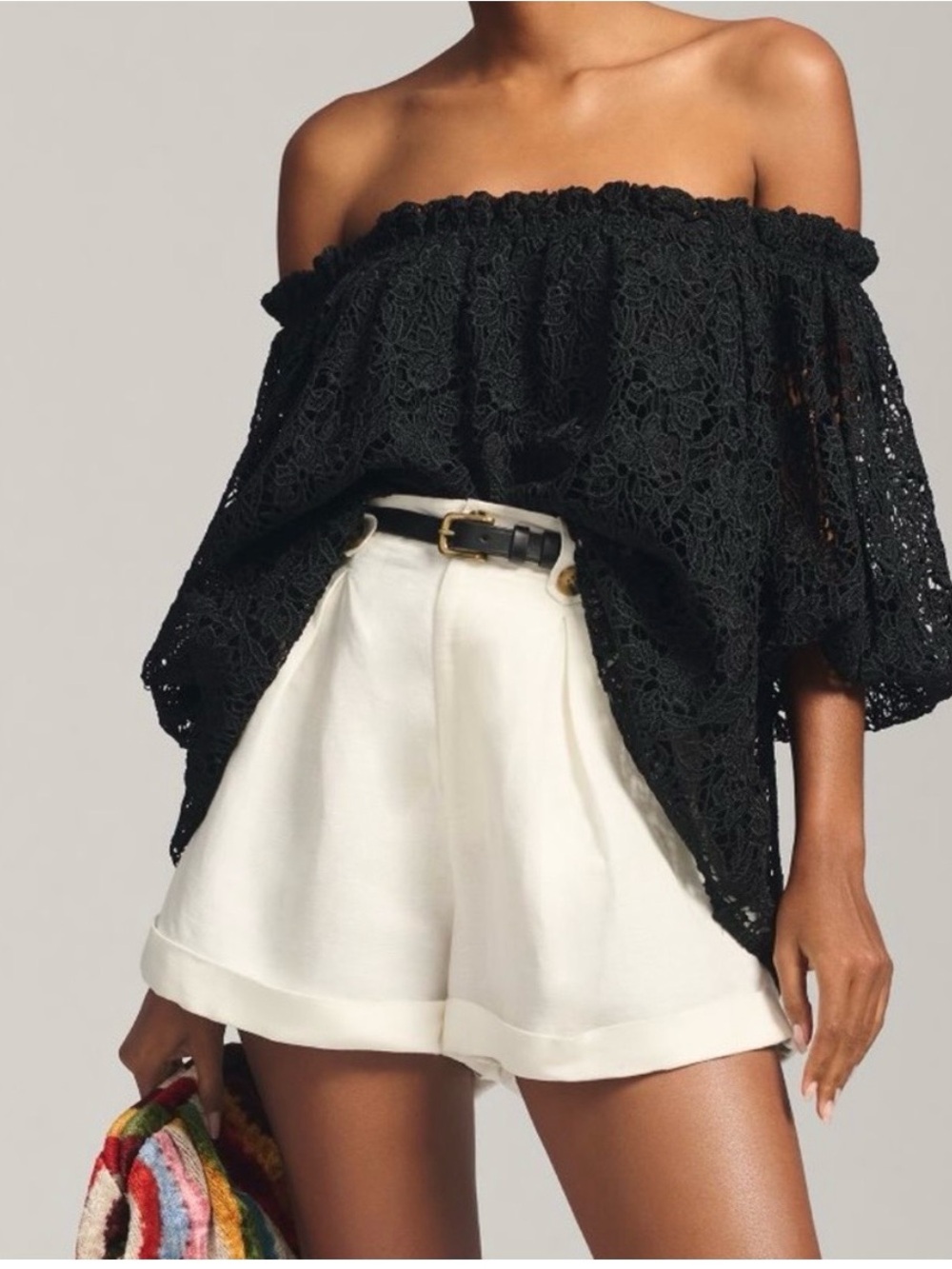 NWT Maeve by Anthropologie Off-the-Shoulder Cutwork Lace Top